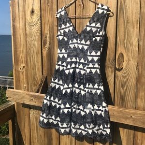 Geometrical B&W H&M A-Line Dress